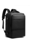 Black Solid Backpack with Zip Pocket - 2