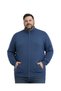 Men's Large Size Indigo Basic Pocket Knitwear Cardigan 3Xl-4Xl-5Xl-6Xl