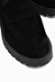 Justina Black Suede Thick Sole Women's Loafer Casual Shoes - 5