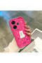 Poco M6 4g Compatible Pink Red Silicone Rose Dog Pattern Case Shockproof Camera Protection - 4