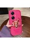 Realme C55 Compatible Pink Red Silicone Lion King and Butterfly Pattern Case Shockproof Camera Protection