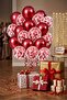 10 Pieces Metallic Red Balloons and Transparent Balloons with Red Confetti - Sequin Balloon - Birthday Decoration - 2