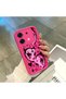 Infinix Zero 30 5g Compatible Pink Red Silicone Heart Mask Pattern Case Shockproof Camera Protection - 4