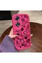 Oppo A60 Compatible Pink Red Silicone Flower and Butterfly Pattern Case Shockproof Camera Protection