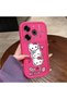 Tecno Pova 6/Pova 6 Pro Compatible Pink Red Silicone Strawberry Kitty Pattern Case Shockproof Camera Protection