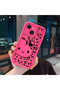 Tecno Spark 40C Compatible Pink Red Silicone Leopard Pattern Kitty Case Shockproof Camera Protection - 3