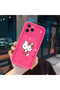 iPhone 11 Pro Compatible Pink Red Silicone Cherry Kitty Pattern Case Shockproof Camera Protection - 3