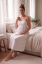 Amora Maternity and Postpartum Dressing Gown and Nightgown Set with Straps - 5