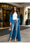 Teal Textured Abaya - 3