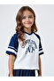Girls Graphic print Oversized T-Shirt and Solid Pleated Skirt Set - 2