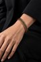 Fine Line Patterned Double Magnet Pure Copper Men's Handcuff Bracelet - 5