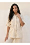 UTILITY STYLE TOP WITH RUCHING DETAIL - 5