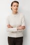 Women's Staple Detailed Stitched Knitwear Sweater 10349 Ecru