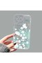 حافظة سيليكون شفافة متوافقة مع هاتف iPhone 16 Pro Max، نمط أرنب لطيف مزين بالزهور، حماية للكاميرا، مضادة للصدمات