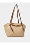 Khaki Tote Bag with Contrast Straps - 2