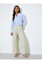 Blue Striped Regular Fit Shirt with Lace Trims Long Cuffed Sleeves - 2