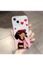 iPhone 13 Compatible Transparent Silicone Case Cute Dachshund Dog Pattern with Heart Glasses Camera Protected Anti-Shock - 2