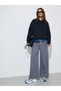 Black Plain Regular Fit Sweatshirt - 2