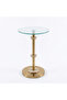 Modern Chic Design Tempered Glass Round End Table - Gold - 5
