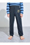 Boys Striped Long Sleeves T-Shirt and Cuffed Pants Pyjama Set - 4