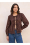 Youth Regular Fit Cotton Peplum Top with Ladder Lace Inserts - 2