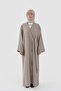 Line Textured Tensel Abaya Stone - 4