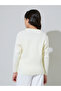 Teen Girls Off White Solid Button-Front Cardigan - 5