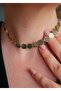 Small Round Sequin Plate Necklace - 2