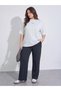 Plus Size Grey Slogan Print Oversized T-Shirt - 2