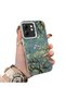 Infinix Hot 50I Compatible Retro Oil Painting Apricot Blossom Pattern Case, Full Lens Protection