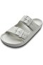 Men's Double-Buckle EVA Slides, Adjustable Raised-Sole Sandals, EU 41–46