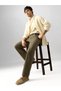 Men Khaki Classic Fit Trousers - 4