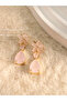 Rose Quartz Flower Drop Earrings