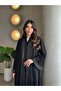 عباءة سوداء مزينة - 5