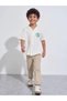 Boys Off White Short Sleeves Shirt with KSA Emblem Pocket - 2