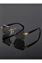 Grey Square Rimless Sunglasses - 4