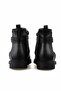 Women's Black Daily Boots Chelsea Model with Zipper and Buckle Detail - 5
