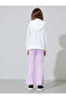 Girls Off White Printed Oversized Hoodie and Solid Lilac leggings Set - 6