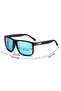 Blue Mirrored Square Sunglasses - 6