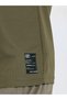 Olive Solid Patchwork Detail Regular Fit Active T-Shirt - 4