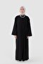 Line Textured Tensel Abaya Black - 3