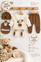 5-Piece Organic Cotton Scallop Collar Filtered Floral Bundle Baby Girl Hospital Discharge Bodysuit Set Boxed - 2