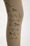 Women's Active Horse Rhythm Patterned Riding Pants Oliv - 7