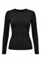 Women's 2-Piece Black Bitter Brown Crew Neck Bodysuit - 8
