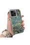 Tecno Spark 40 Compatible Retro Oil Painting Apricot Flower Pattern Case, Full Lens Protection