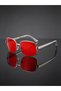 Red Square Frame Sunglasses - 4