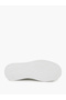 White Lace-Up Minimal Court Sneakers - 6