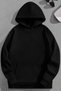 Unisex 3 Thread Cotton Black Ailant Print Loose Fit Sweatshirt Hoodie - 2