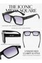 Men Black Square Sunglasses - 5