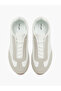 White Lace-Up Retro Sneakers - 5